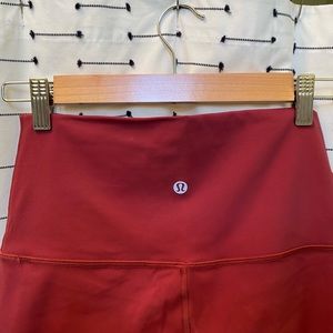 Lululemon Wunder Under Leggings - Wine Red - Size 6